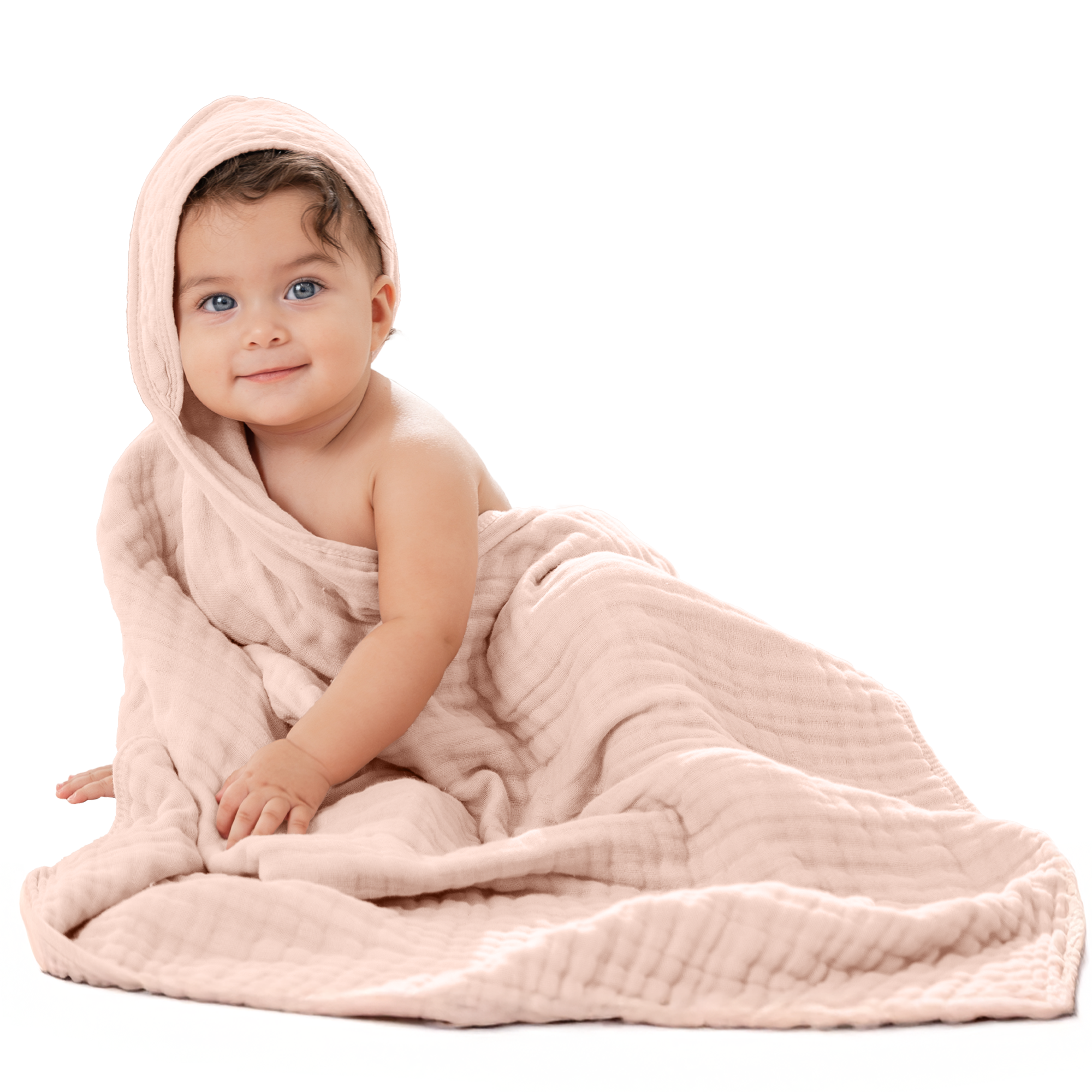 Hooded Baby Towel (Blush)