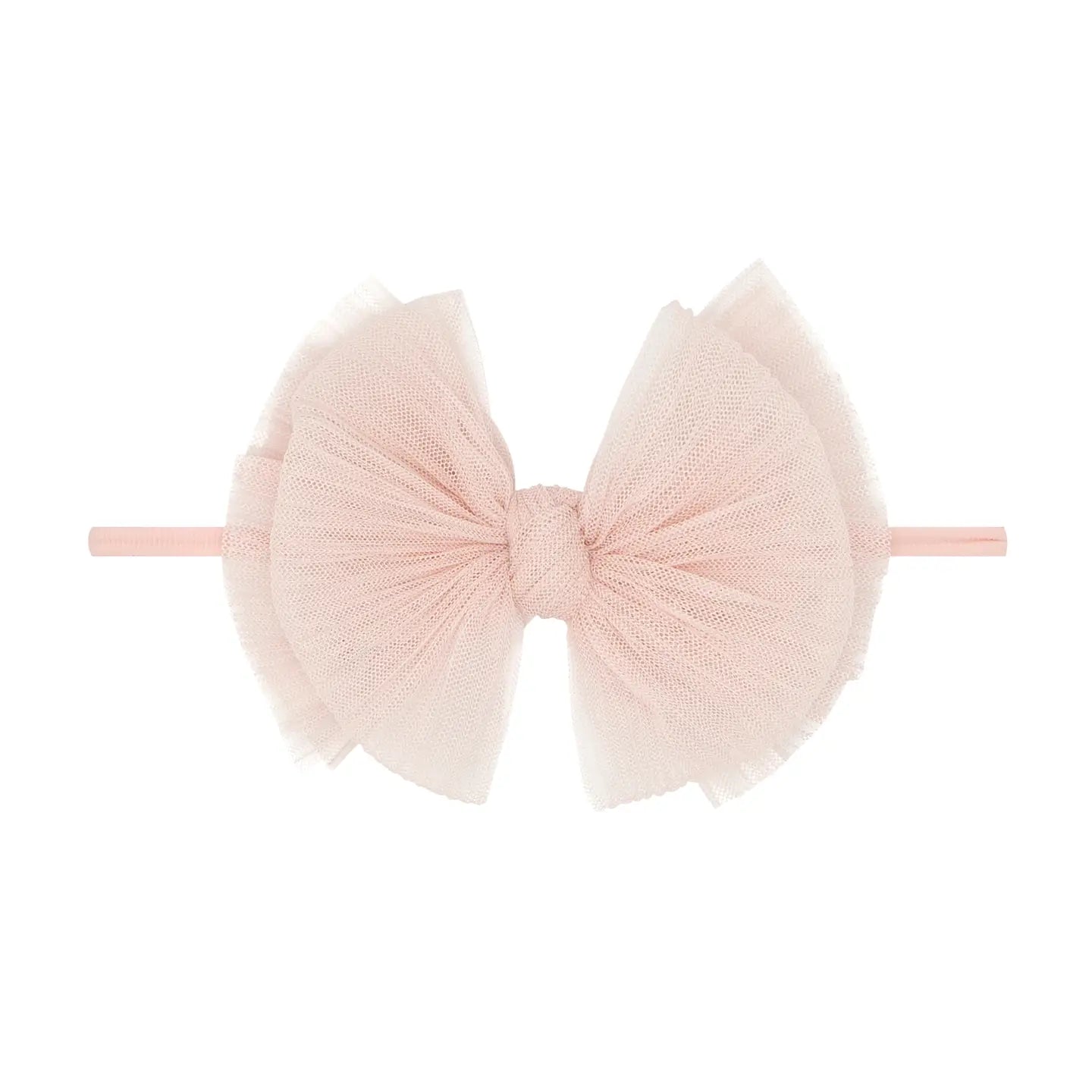Tulle Fab Skinny Headband (Pleated Rose Quartz)