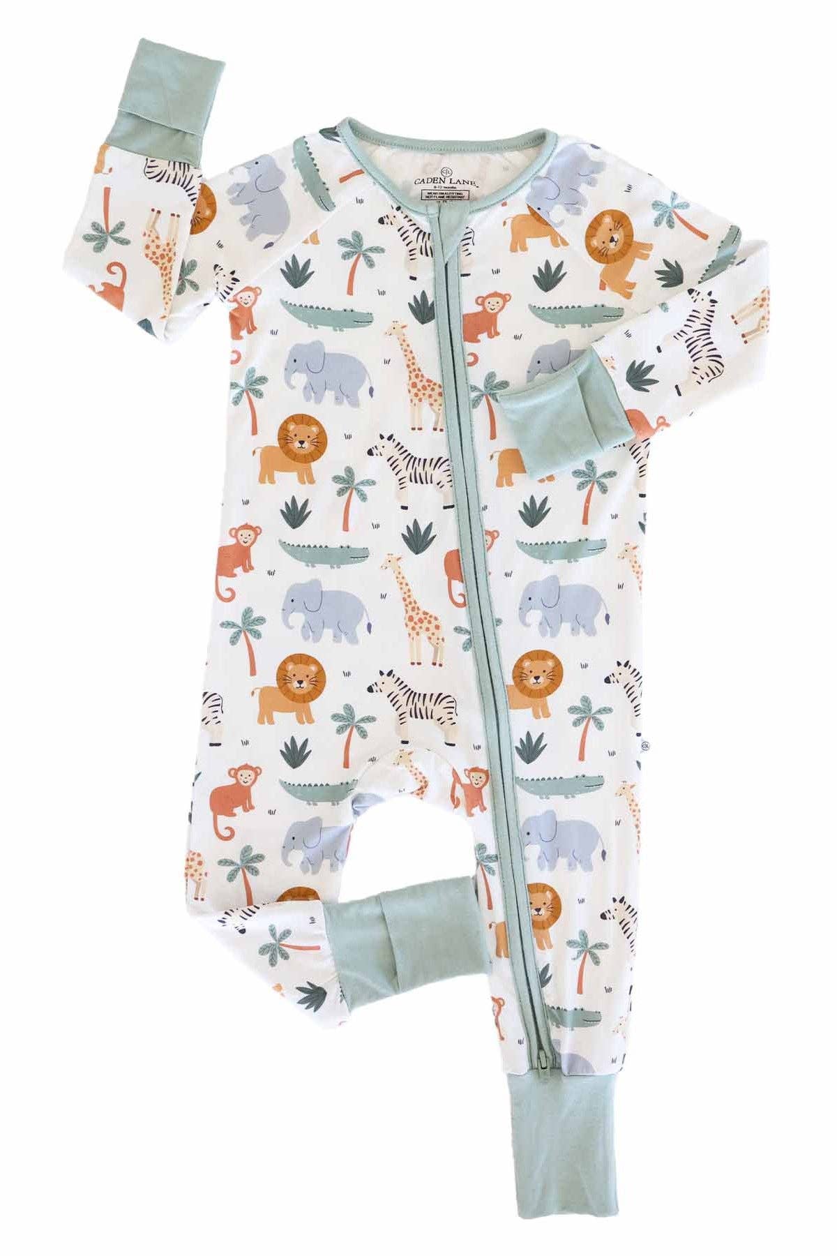 Convertible Zip Romper (Safari Snuggles)