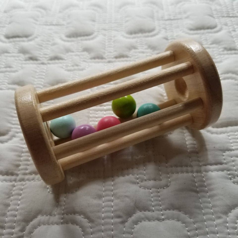 Multicolored Wooden Rattle