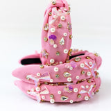 Beaded Headband (Mermaid Pink)