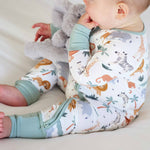 Convertible Zip Romper (Safari Snuggles)