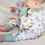 Convertible Zip Romper (Safari Snuggles)