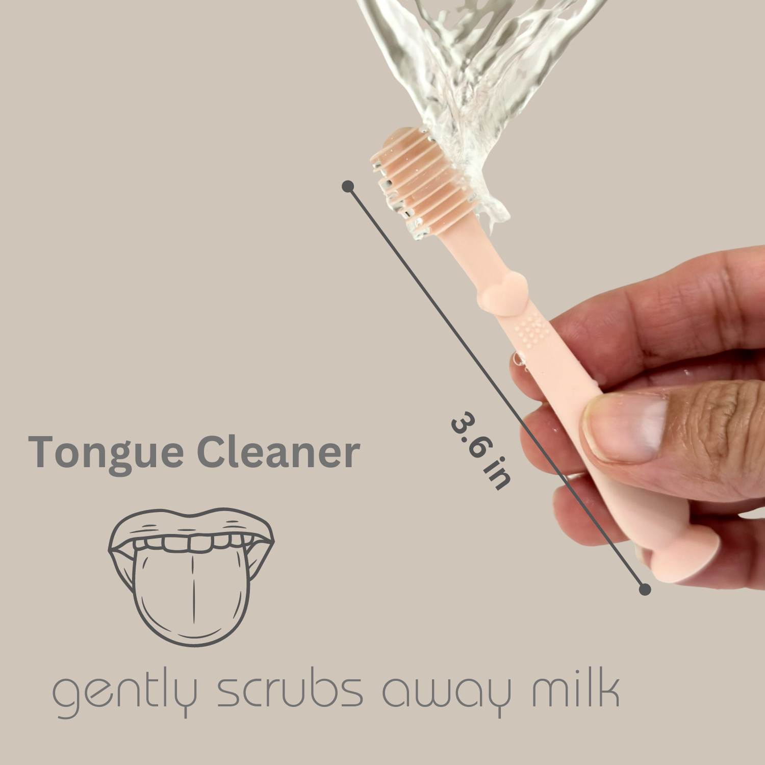 Baby Finger Toothbrush & Tongue Cleaner (Ivory)
