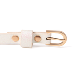 Girls Ultra Skinny Glitter Belt (White Pearl)
