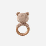 Teether Rattle Toy (Brown Bear)