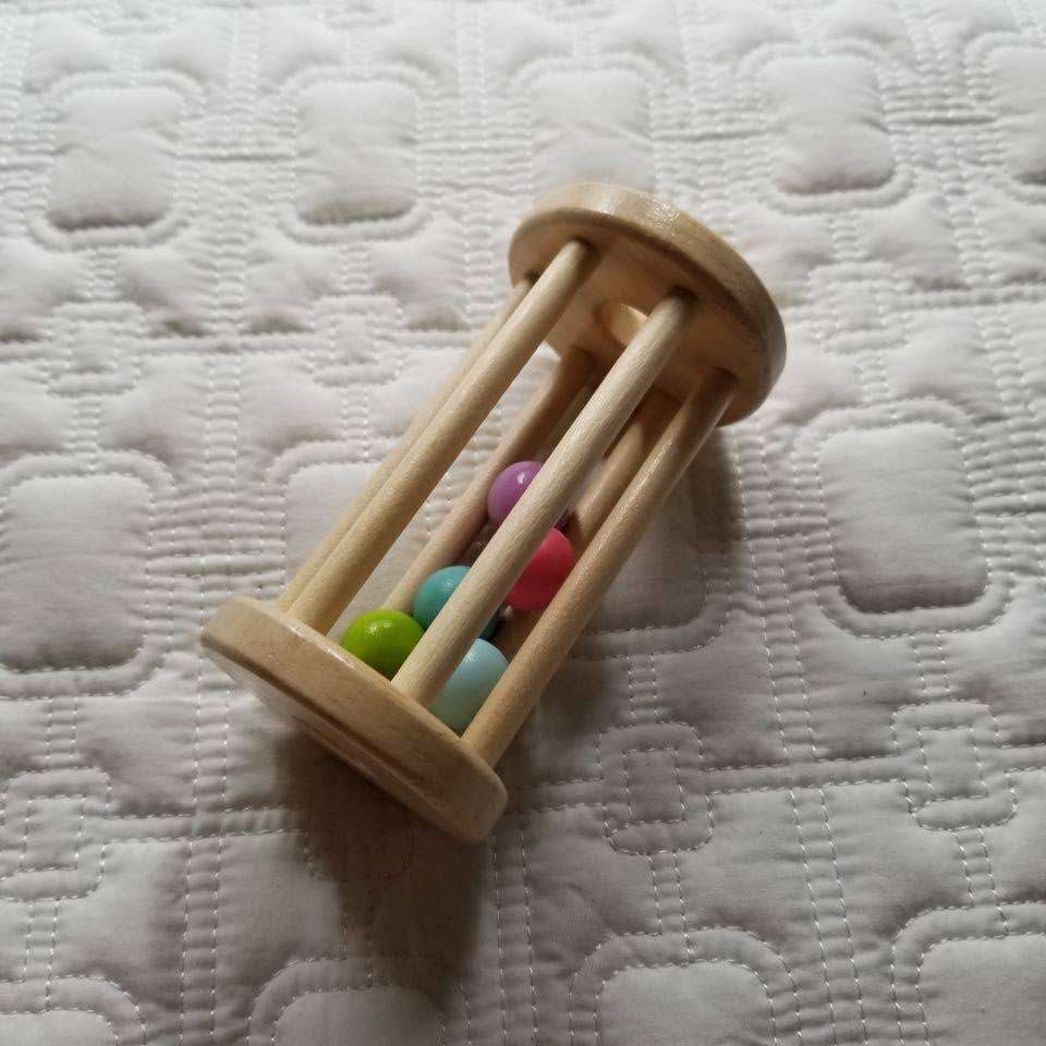 Multicolored Wooden Rattle