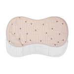 Bamboo Muslin Burp Cloth Set (Cherry/White)