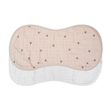 Bamboo Muslin Burp Cloth Set (Cherry/White)