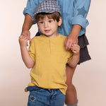 Boys Stretch Cord Braided Belt (Blue/Grey)