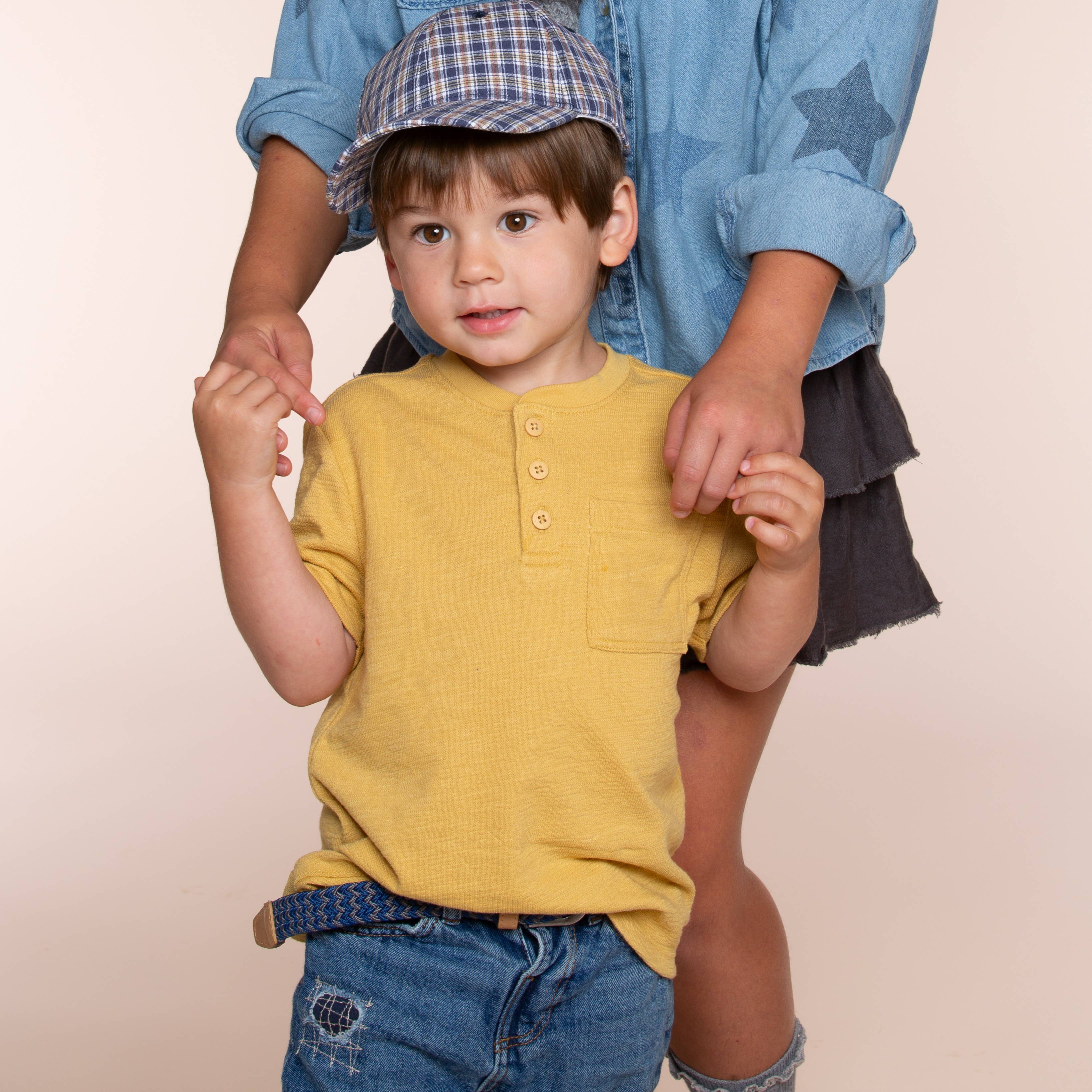 Boys Stretch Cord Braided Belt (Blue/Grey)