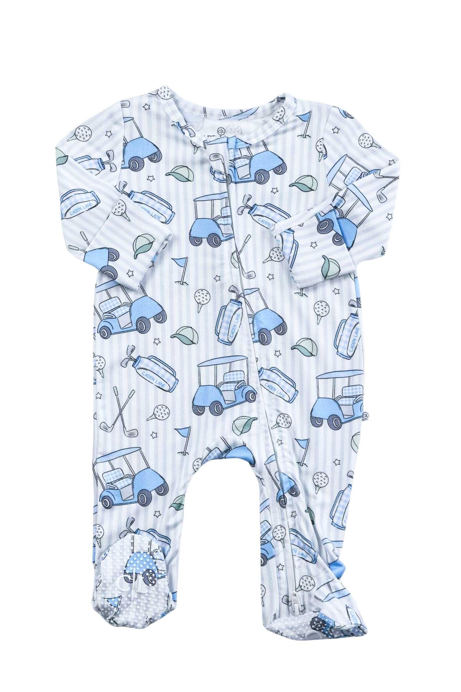 Zipper Footie (Caddie Crew Blue)