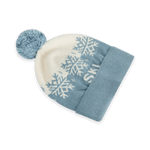 Ski Day Knit Beanie Hat (Mineral Blue)