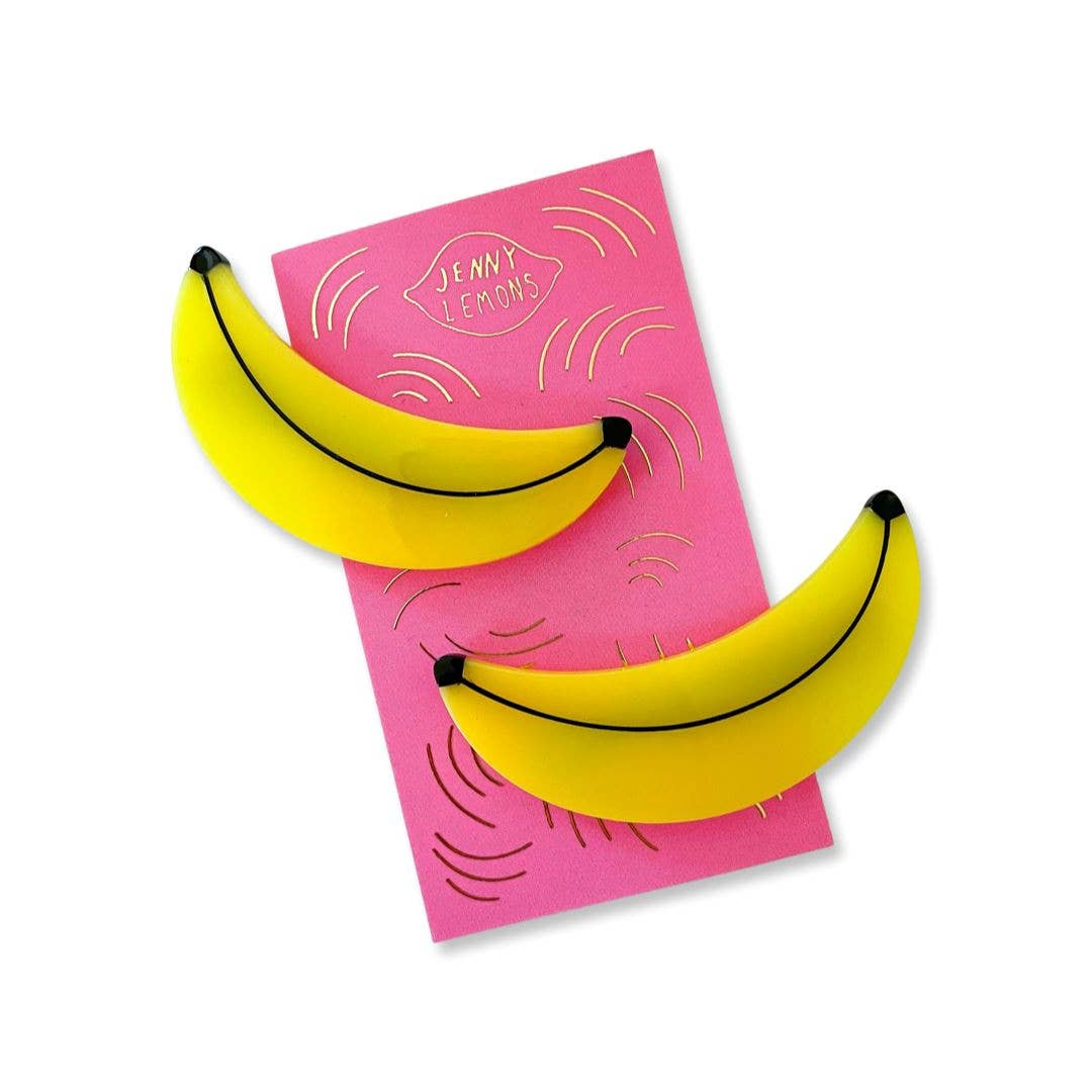 Alligator Hair Clip Set (Banana)
