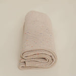 Knit Ribbed Organic Blanket (Hazelnut Sprinkle)