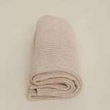 Knit Ribbed Organic Blanket (Hazelnut Sprinkle)