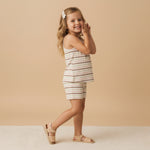 Organic Tank Top & Shorts Set (Terra Stripes)