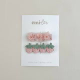 Set of 2 Hair Clips (Pom & Strawberry)