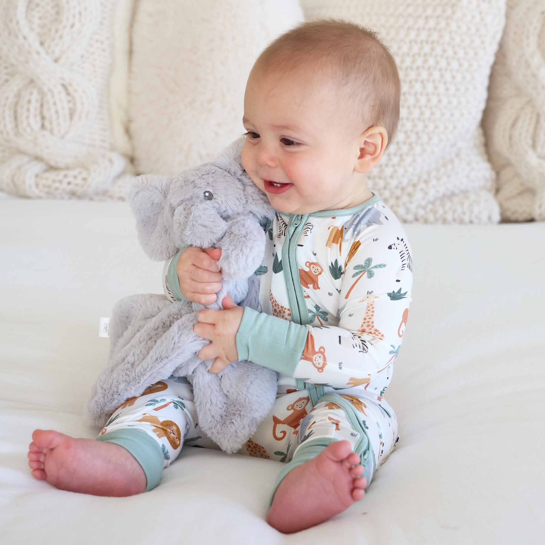 Convertible Zip Romper (Safari Snuggles)