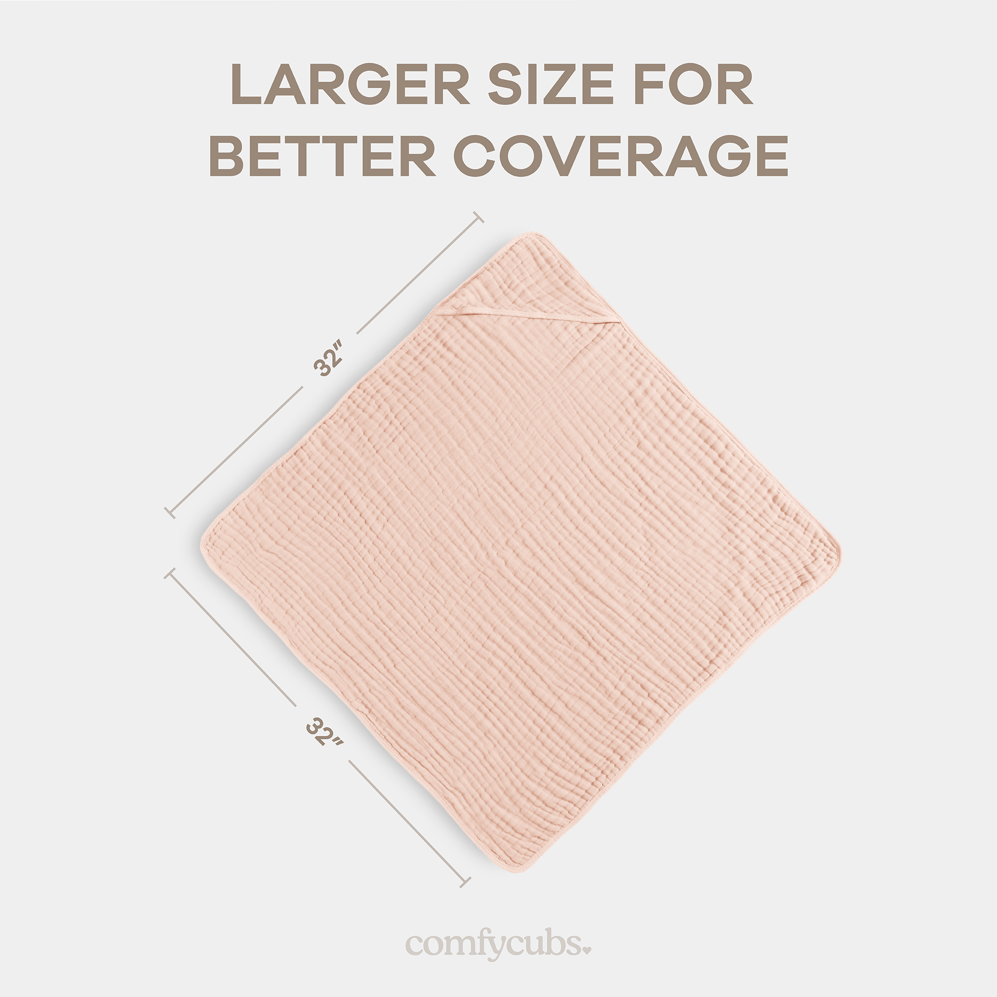 Hooded Baby Towel (Blush)