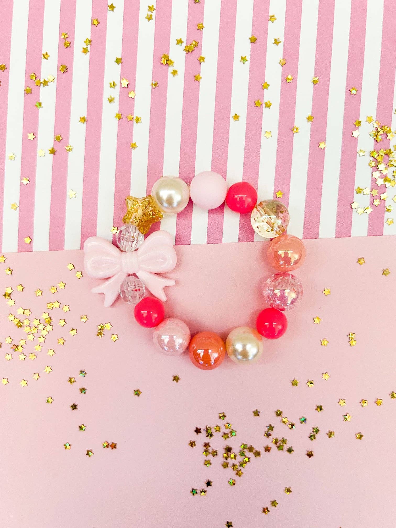 Charm Bracelet (Pink Bow)