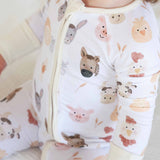 Convertible Zip Romper (Barnyard Buddies)