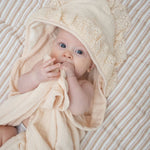 Hooded Baby Bath Towel (Violet Ruffle)