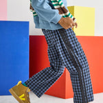 Gingham Stripe Pant (Blue & Black)