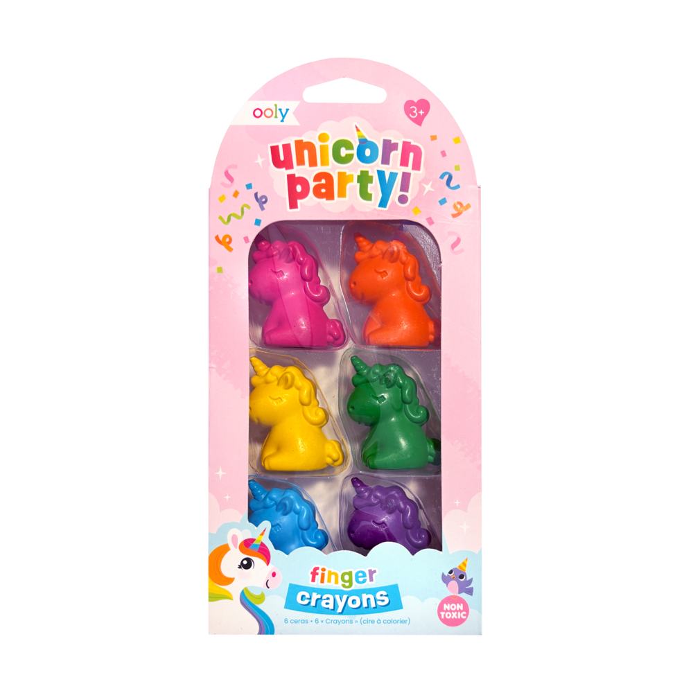 Set of 6 Finger Crayons (Unicorn)
