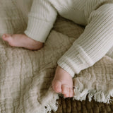 Rib Cuff Leggings (Oat)