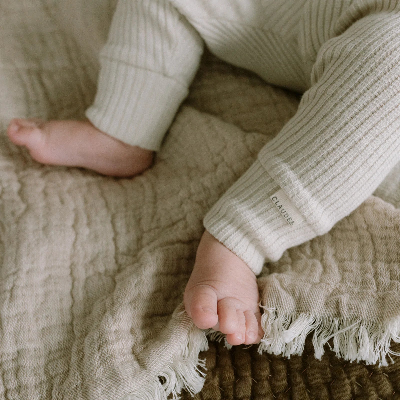 Rib Cuff Leggings (Oat)