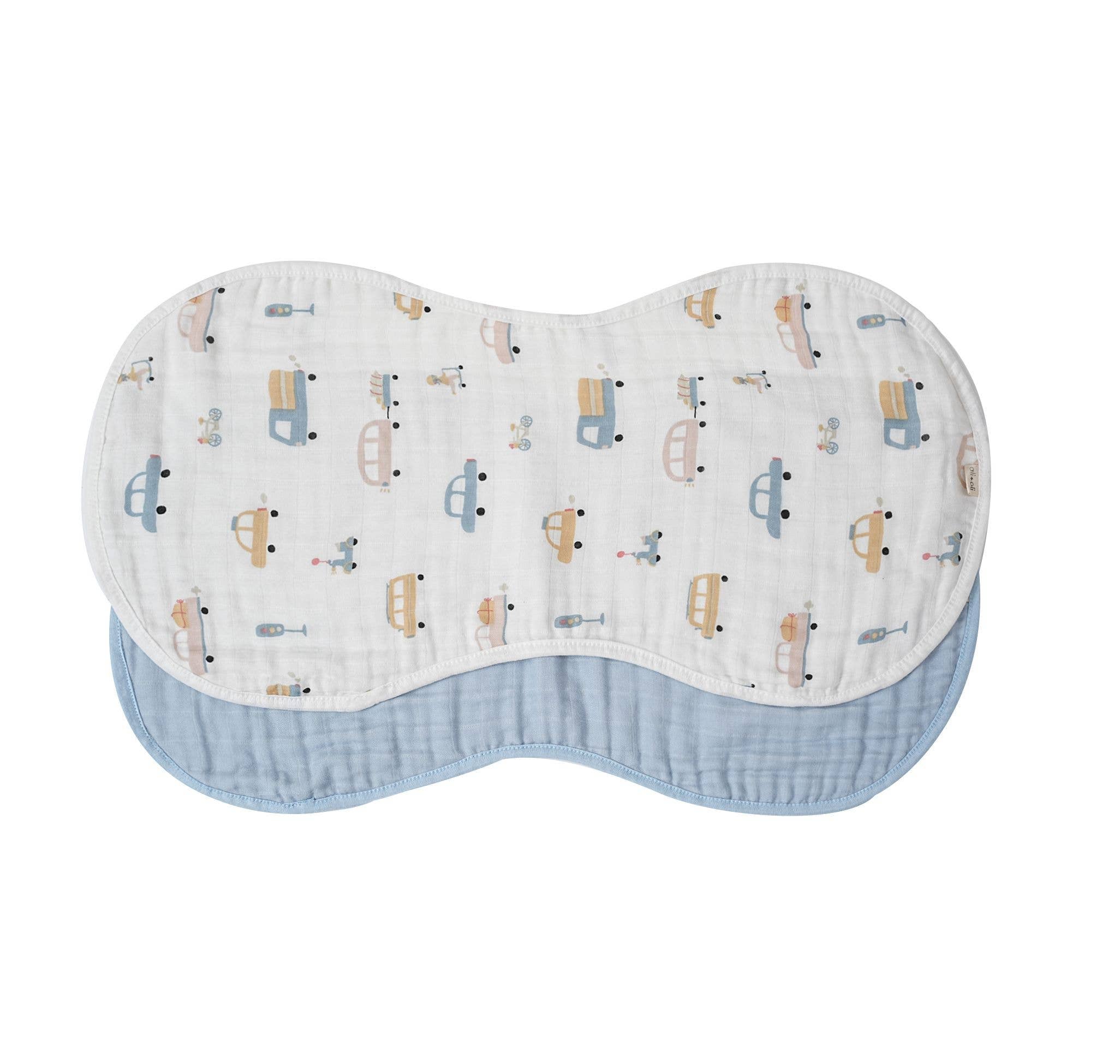 2-Pack Burp Cloth Set (Autos/Blue)