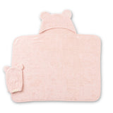 Hooded Towel + Wash Mitt Set (Blush)