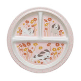 Divided Suction Plate (Puppies & Poppies)