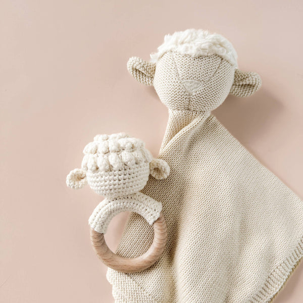 Teether Rattle Toy (Lamb)