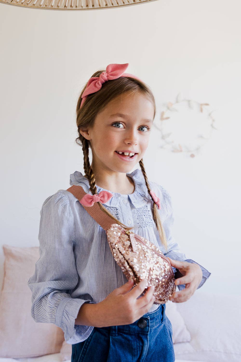 Pink Sequin Waist Bag