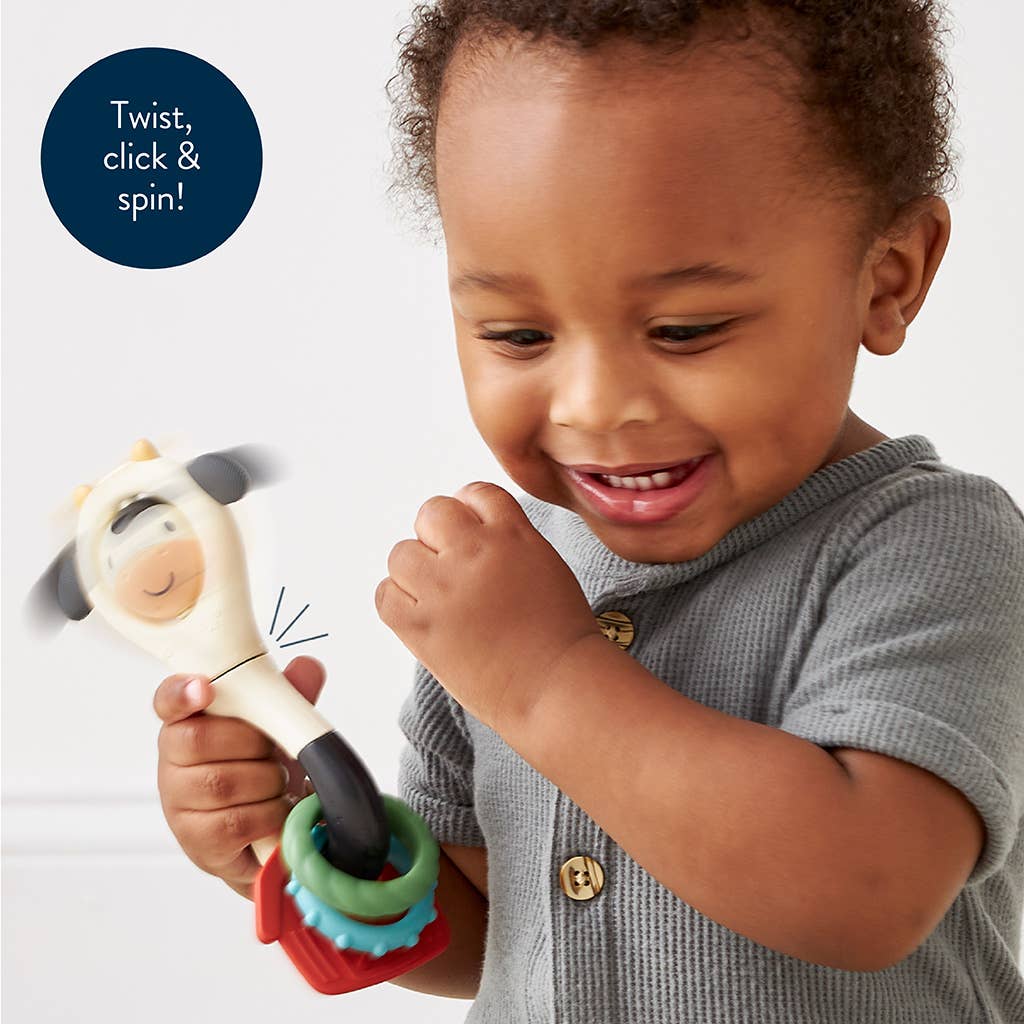 Itzy Spinner Rattle (Cow)