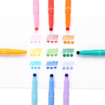 Confetti Stamp Double-Ended Markers (Set of 9)