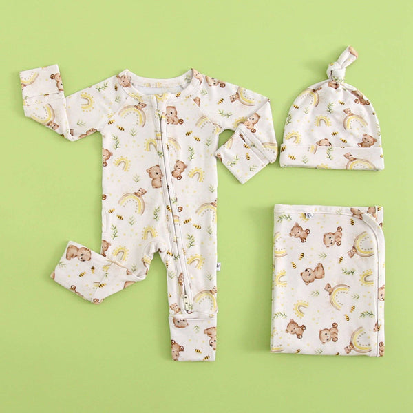 Zippered Baby Romper (Sweet as Honey)