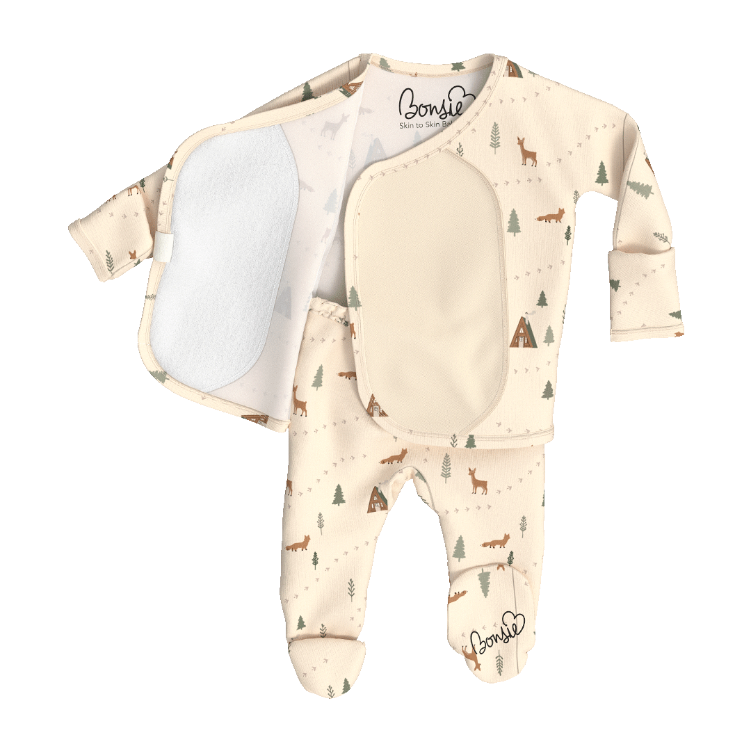 Footie & Wrap Top Baby Set (Forest Friends)