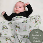 Muslin Swaddle Blanket (Golf A Round)