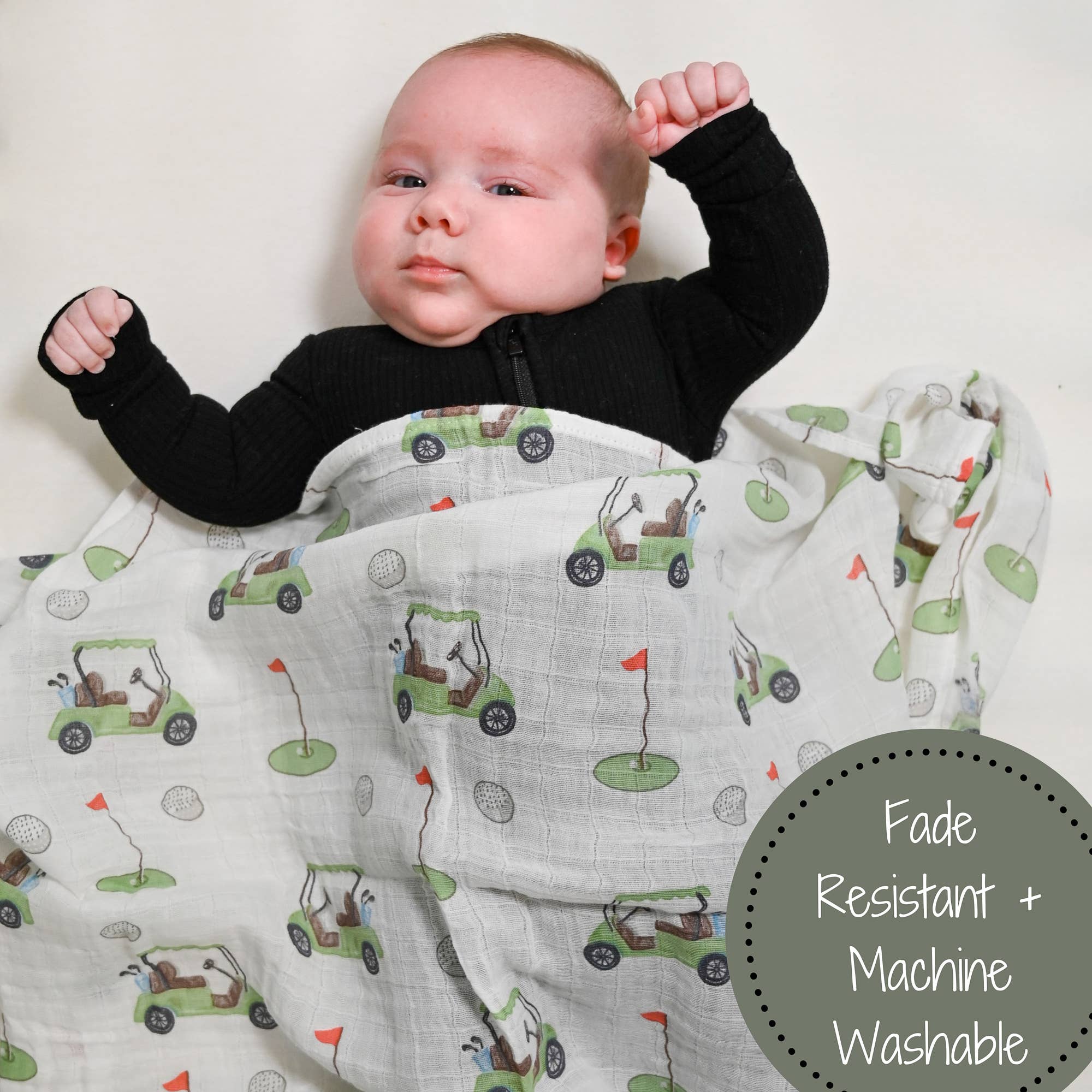 Muslin Swaddle Blanket (Golf A Round)
