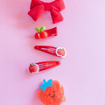Puffy Bow Set (Strawberry)