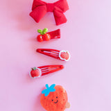Puffy Bow Set (Strawberry)