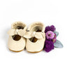 Handmade Baby Bow Moccasins (Cream)