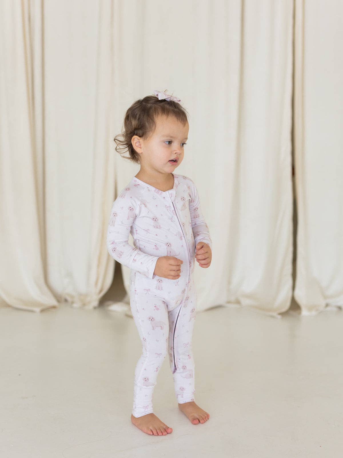 Zipper Pajamas (Pups & Bows)
