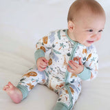 Convertible Zip Romper (Safari Snuggles)