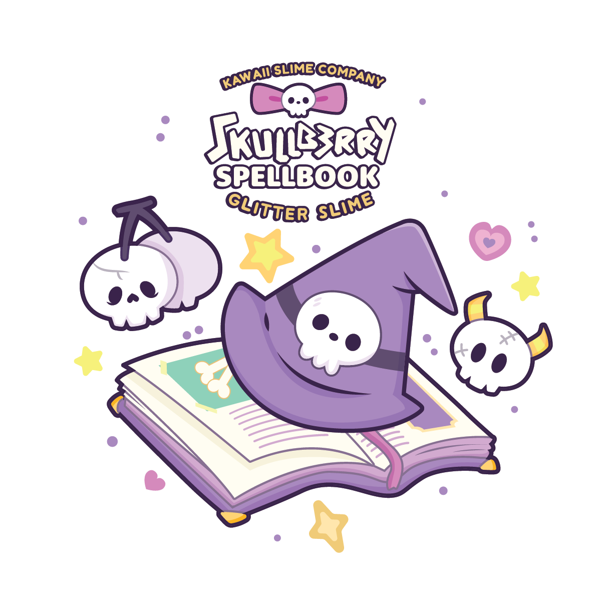 Skullberry Spellbook Glitter Signature Dome Slime