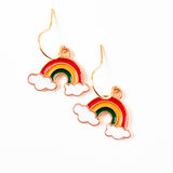 Charm Earrings (Rainbow Clouds)