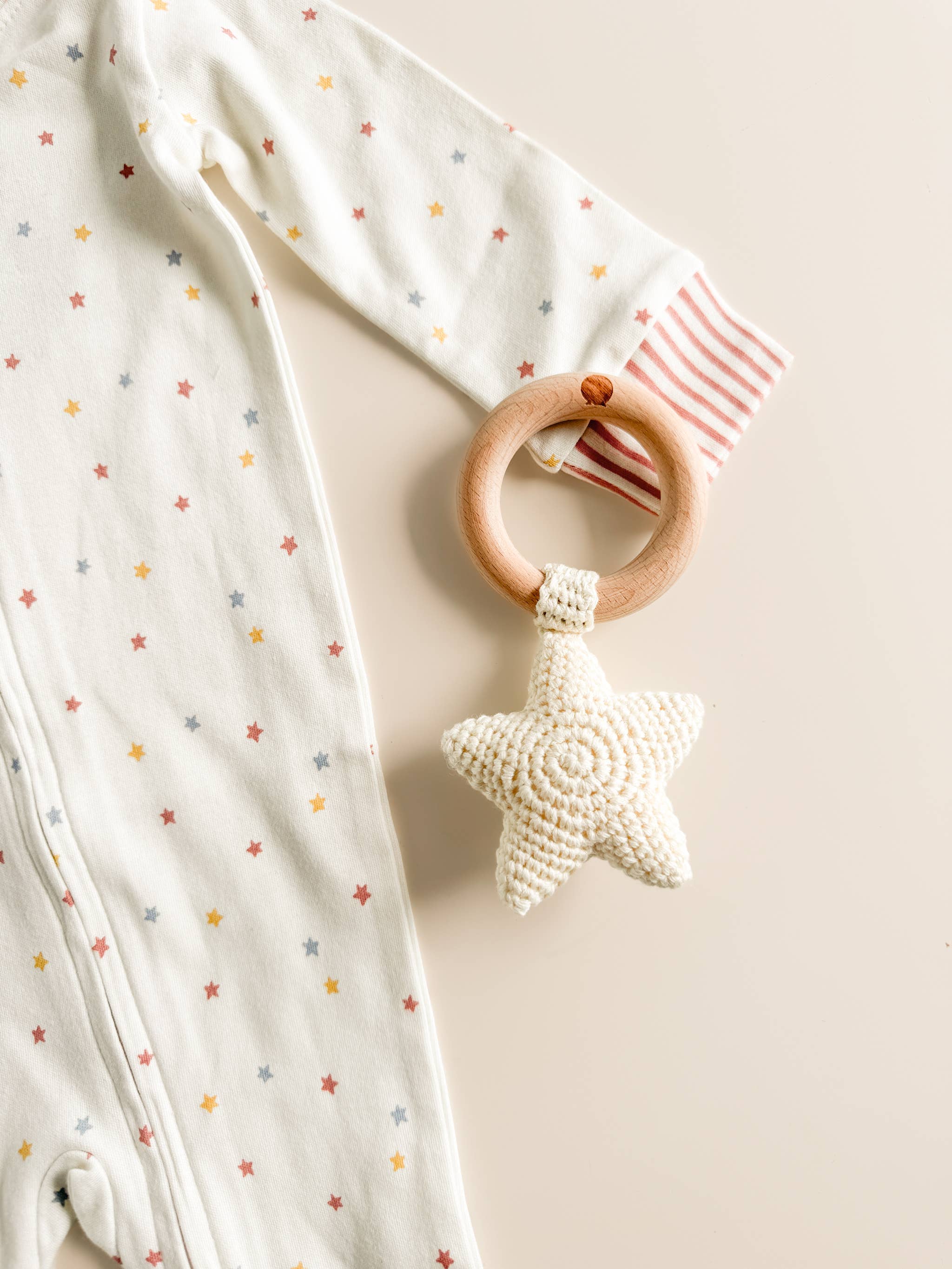 Teether Crochet Rattle (Star)